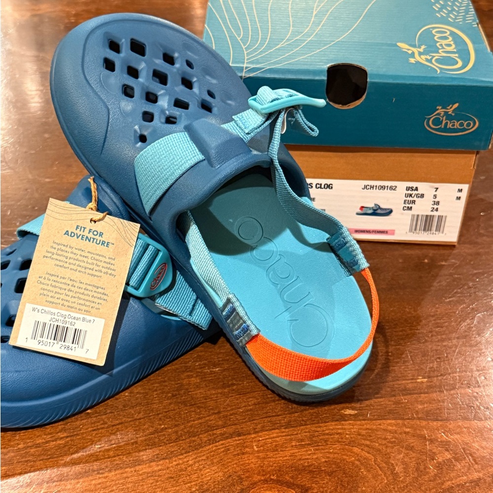 Chacos Chillos Clog Ocean Blue size 7 NWT / NIB